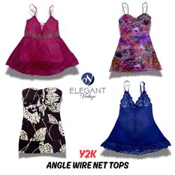 Y2K Angle Wire Net Tops - 12 pezzi - EV0216