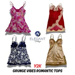 Y2K Grunge Vibes Rimantic Tops - 10 Stück - EV0220