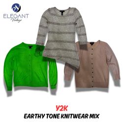 Y2K Erdtöne Strickwaren Mix - 10 Teile - EV0221