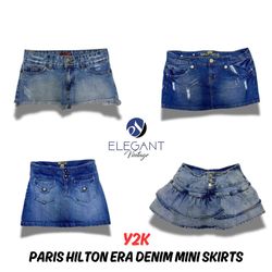 Gonne in denim mini Y2K Paris Hilton - 11 pezzi - ..
