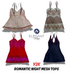 Y2K Magliette in Rete Romantiche per la Notte - 12..