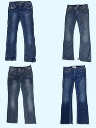 Y2K Retro Flare e Denim a Vita Bassa: Strass, Effe..