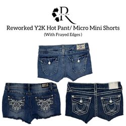 Reworked Y2K Hot Pants/ Micro Mini Shorts(10 Pcs)