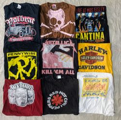vintage music and graphic tees