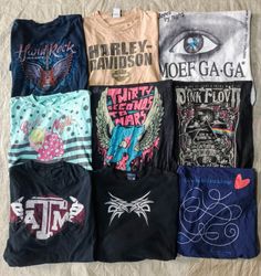 Vintage-Grafik- und Mix-Musik-T-Shirts