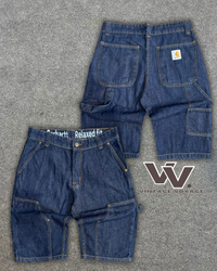 Carhartt Rework Style Double Knee Denim Shorts 17 ..