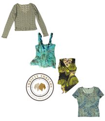 “The Colors of Nature” Y2k Mix Vibe Tops S-1072