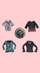 Y2K Aesthetic Poly Blouses
