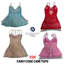 Y2K Fairy Core Cami Tops - 12 pieces - EV02544