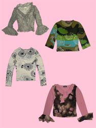 Retro Remix : Tops en Maille Y2K (TS-541)