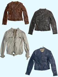 Veste en cuir Y2K (TS:547)