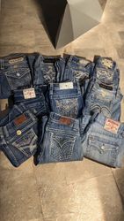 Y2K Schlagjeans Bootcut 10 Stück Damen