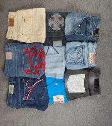 Hip hop jorts and shorts mix branded and unbranded