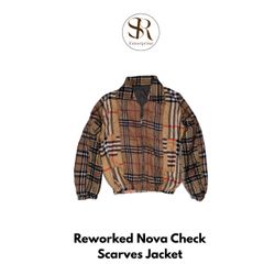 Reworked Nova Check Scarves Jacket