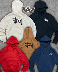 Stüssy rework style Fleece hooded jacket..