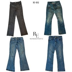 Y2K Cyber Girl Era Denim Jeans (RE-1012)