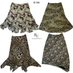 Y2K Animal Print Mix Poly Skirts (RE-1016)