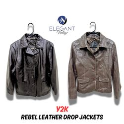 Y2Kレベル レザー ドロップジャケット - 10点 - EV0255