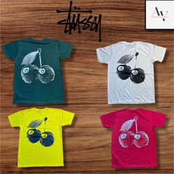 Stussy Überarbeitung Stil 8ball Kirsche T-Shirts