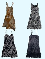 Robe florale estivale coquette mélange TS:543)