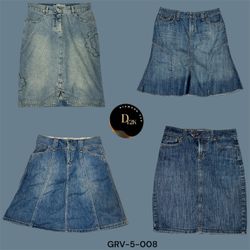 Retro Y2K Denim Midi Skirts Collection  ..