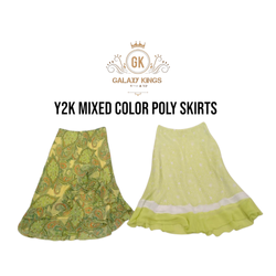 Y2k Mixed Color Poly Skirts