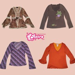 Blusas de Manga Longa Y2k Grunge