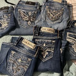 Calças bootcut Miss Me True Religion Rock Revival ..