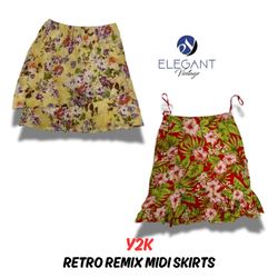 Jupes midi rétro Y2K remix - 10 pièces - EV0261