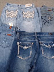 HD804 Ladies Y2K Flared Jeans - 13 pcs