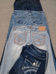 HD803 Ladies Embellished Y2K Flared Jeans - 14 pcs