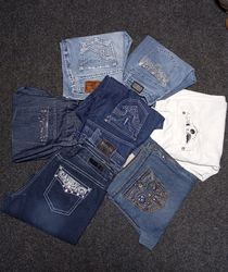 Jean bootcut brodé Y2K