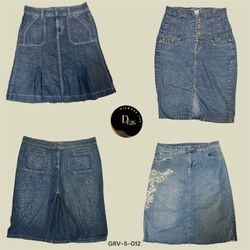 Retro Blues Y2K Midi Denim (GRV-5-012)