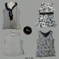 Y2K Chic Black Printed Blouses Collection (GRV-5-0..