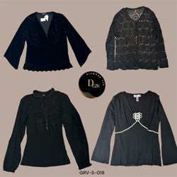 Y2K Black & White Statement Blouses: Bold Prints f..