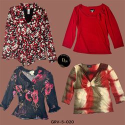 Blusa Vermelha de Manga Longa Retro Y2K (GRV-5-020..