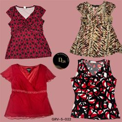 Y2K Red Printed Top - Bold & Trendy (GRV-5-022)