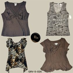 Top Floral Marrom Estampado Vintage Y2K (GRV-5-026..