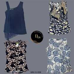 Blusa Vintage Y2K Azul Impressa de Manga Curta (GR..