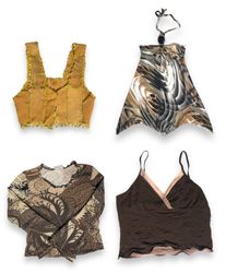 “Cocoa Sweetness” x Y2K Tops S-1075