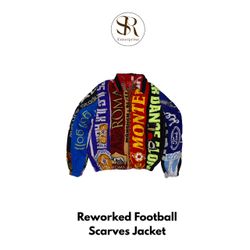Reworked Football Scarves Jacket
