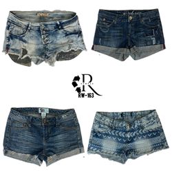 Shorts micro mini in denim stile Y2K rétro