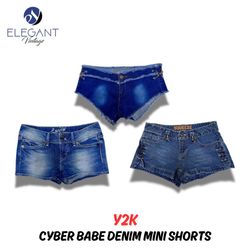 Y2K Cyber Babe Denim Mini Shorts - 10 pièces - EV0..