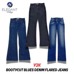 Jean en denim flare bootcut Y2K - 10 pièces - EV02..