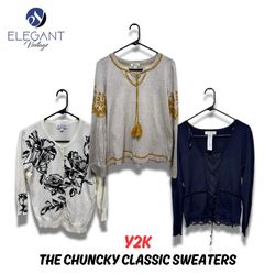 Y2K Les Sweaters Classiques Chunky - 10 pièces - E..
