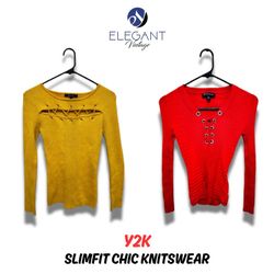 Y2K Slimfit Chic Knitwears - 10 pieces - EV0286