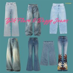 50x Y2k Flare & Baggy other mix jeans