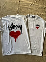 Stussy Rework Style Heart T-shirt Bianche 20 pz