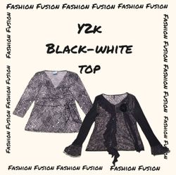 (DFF-877) Y2K mix Grey and Black Tops