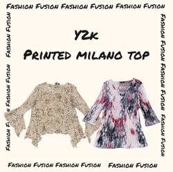 (DFF-880) Y2K mix printed Tops Casual